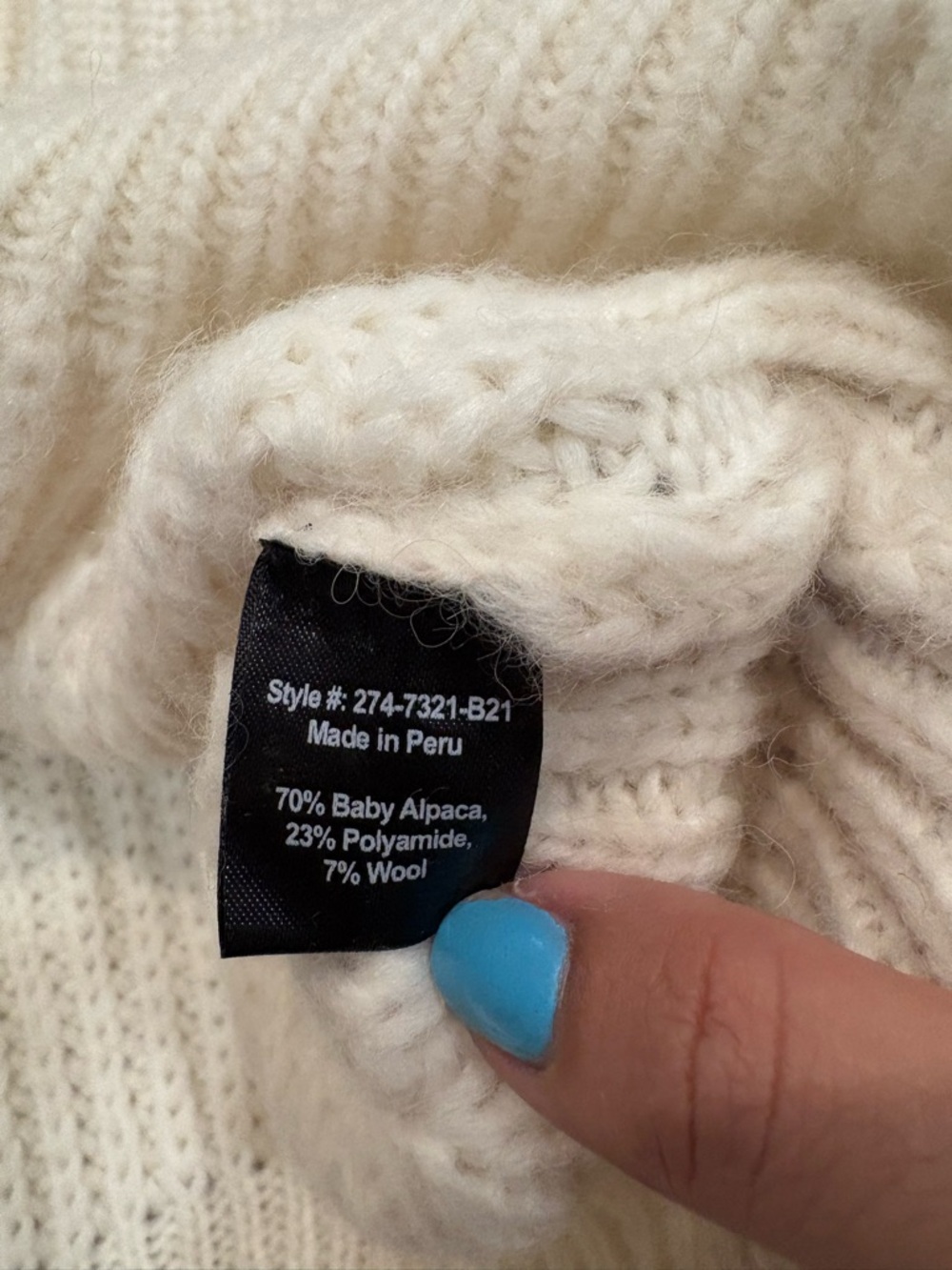 Jenni Kayne alpaca cocoon Cardigan Sweater ivory large - Picture 5 of 5